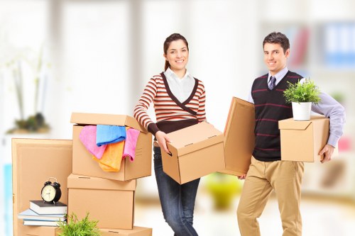 Packed household boxes ready for a local home move