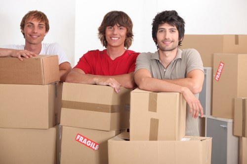 Packed household items ready for transport by a Notting Hill removals company
