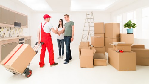 Checklist and packing materials for a planned local relocation